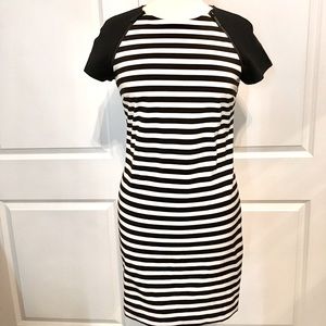 Michael Kors black & white striped dress -size 4